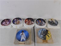 7 count ELVIS collectible plates + certificate