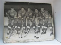 LARGE B&W PHOTO DETROIT RED WINGS 250 GOAL CLUB