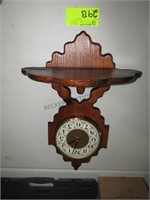 Clock with Wood Shelf