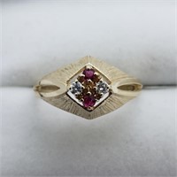 $1200 10K Ruby  Diamond Ring