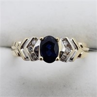 $1400 10K Sapphire  Diamond Ring