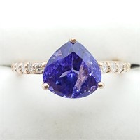 $6000 14K Tanzanite  Diamond Ring