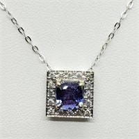 $6000 14K Tanzanite  Diamond Necklace