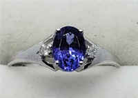 10K White Gold Tanzanite (December Birthstone)