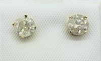 14K Yellow Gold Diamond (I3)(0.72cts) Stud Earring