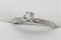 10K White Gold Diamond (0.25cts) Solitaire Ring