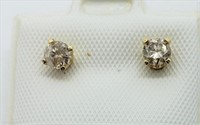 14K Yellow Gold Diamond (0.32cts) Stud Earrings