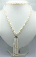 Sterling Silver Freshwater Pearl Chandelier Drop