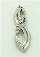 Sterling Silver Diamond (0.08cts) Pendant