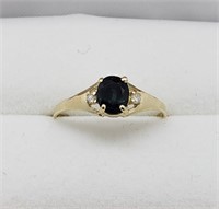 10K Yellow Gold Sapphire (September Birthstone)