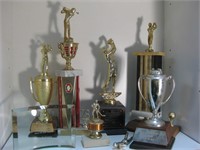 COLLECTION OF ANDY BATHGATE NHL HOF'ER TROPHIES