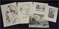 Group of Five Original Russian Art