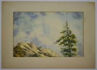 William "Bill" Ely Watercolor "To the Sky" #988