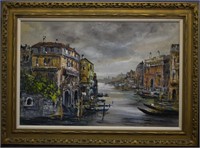 Gregoire Venetian Canal Scene O/C