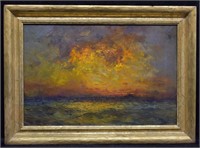 Charles P. Appel Sunset over Water Landscape O/C
