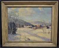 Charles E. Buckler Winter Landscape O/C
