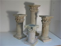 "GREEK - ROMAN" COLUMN Candle Holders Lot