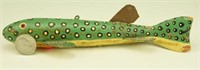Primitive fish decoy Great Lakes Region with