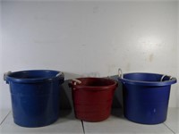 20 & 15 gallon heavy duty utility buckets
