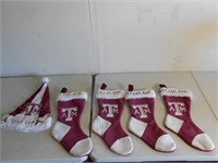 4 count brand new Texas A&M stockings + hat