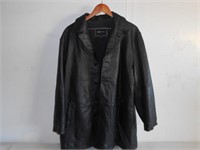 Men's high quality heavy leather jacket LARGE