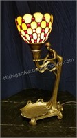Art Nouveau Style Art Glass Table Lamp