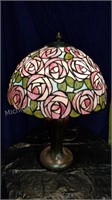 Pink Art Glass Table Lamp