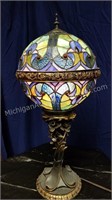 Ornate Art Glass Table Lamp