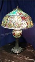 Art Glass Table Lamp with Stem Globe
