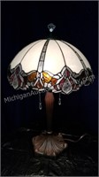 Art Glass Table Lamp with Tear Drop Pulls