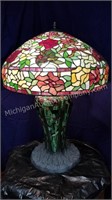 Beautiful Slag Art Glass Table Lamp