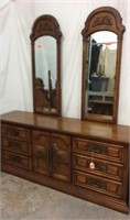 Heavy Vintage Dresser and Mirrors K3A
