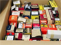 box of small radio tubes- various brands