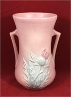 Hull Double Handled Pink Vase