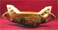 Roseville Brown Water Lily Bowl