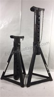 Pair of metal car jack stands