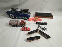 Ford Mustang Model Car, Firetruck, Tech Deck