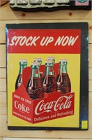 Coca Cola Stock Up Now Cardboard Sign Six Pack