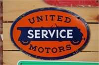 United Motors Service Porcelain Sign