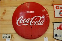 Coca Cola Button 24" Porcelain