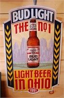Bud Light 1991 No. 1 In Ohio Advertising Sign
