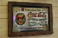 Vintage Coca Cola "Relieves Fatigue" Framed Mirror