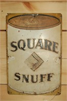 Square Snuff Tin Sign