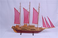 Handmade Wooden Sailing Ship Boat