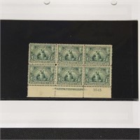 US Stamps #328 Mint NH Plate Block 6 CV $825