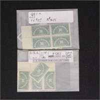 US Stamps #QE1-QE4 Mint dealer stock incl NH, LH