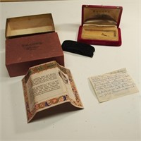 Early Watch Box and Case with History Note
