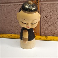 Oriental Bobble Head Doll, Bisque?