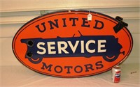 UNITED MOTOR SERVICE NEON SIGN W/ CAN