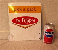 DR. PEPPER TOPPER PORCELAIN SIGN 16" X 12"